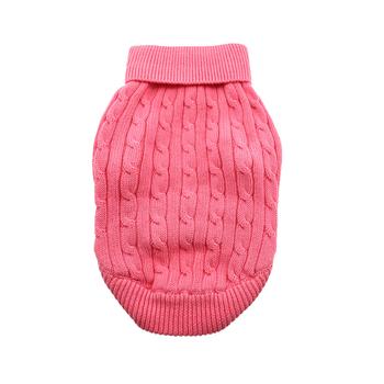 Combed Cotton Cable Knit Dog Sweater