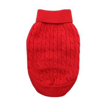 Combed Cotton Cable Knit Dog Sweater